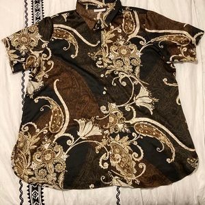 Susan Graver short sleeve shirt